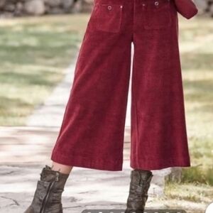 Sundance Corduroy Wide-Leg Cropped Pants  sz 2